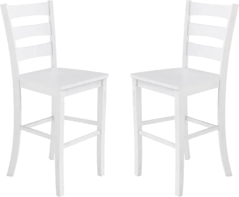 Madrona White Barstool, Set of 2