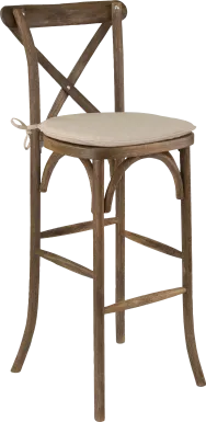 Henrici II Brown Barstool
