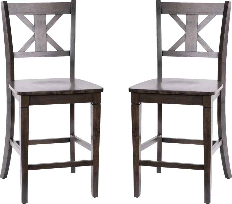 Latourette Gray Counter Height Stool, Set of 2