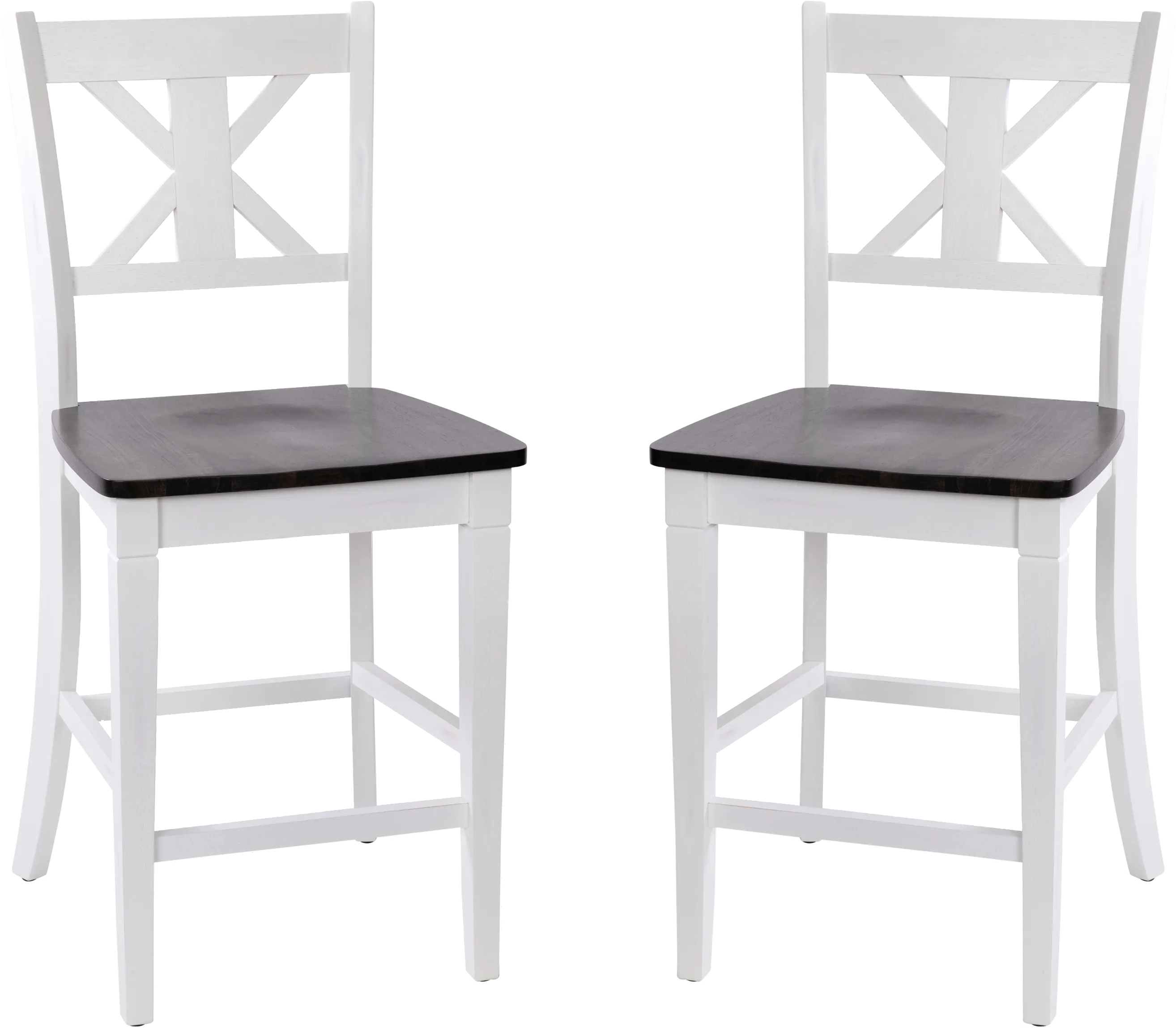 Latourette White Counter Height Stool, Set of 2 - Thumbnail - Image 1