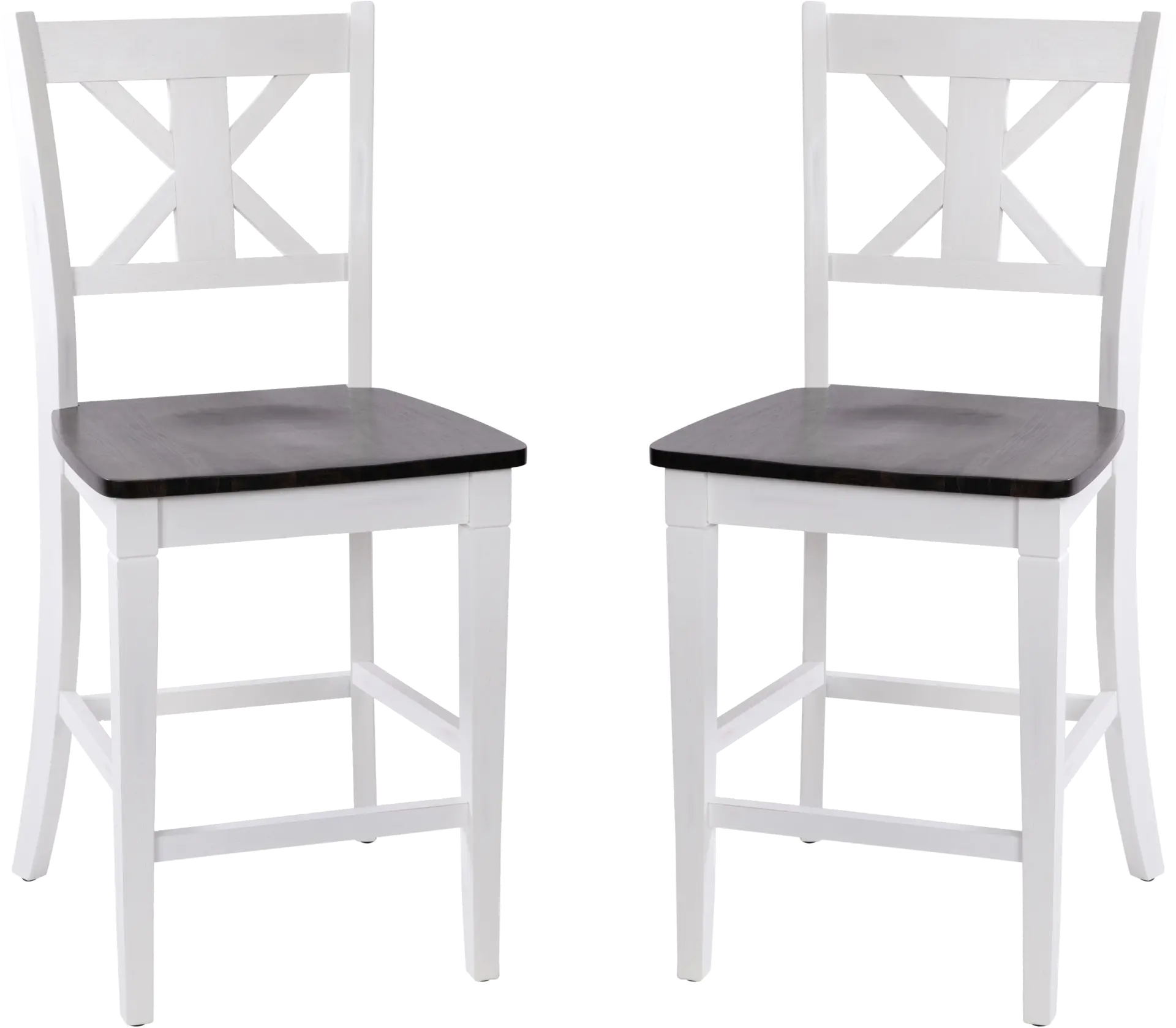 Latourette White Counter Height Stool, Set of 2
