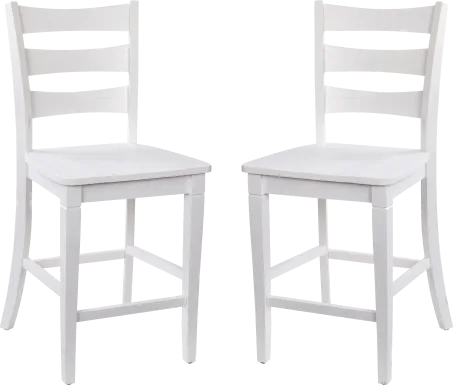 Madrona White Counter Height Stool, Set of 2