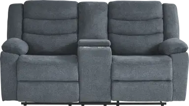 reclining console loveseat