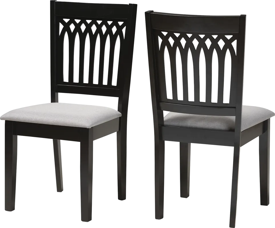 Salzedo Dark Brown Dining Chair, Set of 2