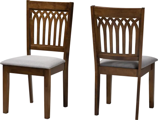 Salzedo Walnut Brown Dining Chair, Set of 2