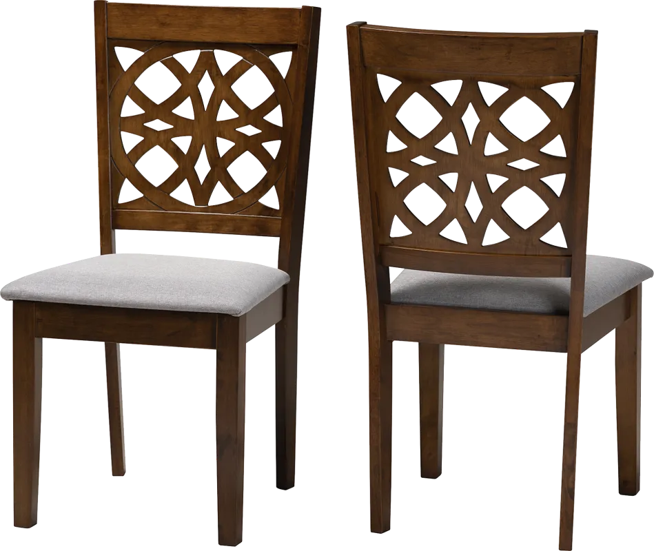 Sarria Walnut Brown Dining Chair, Set of 2