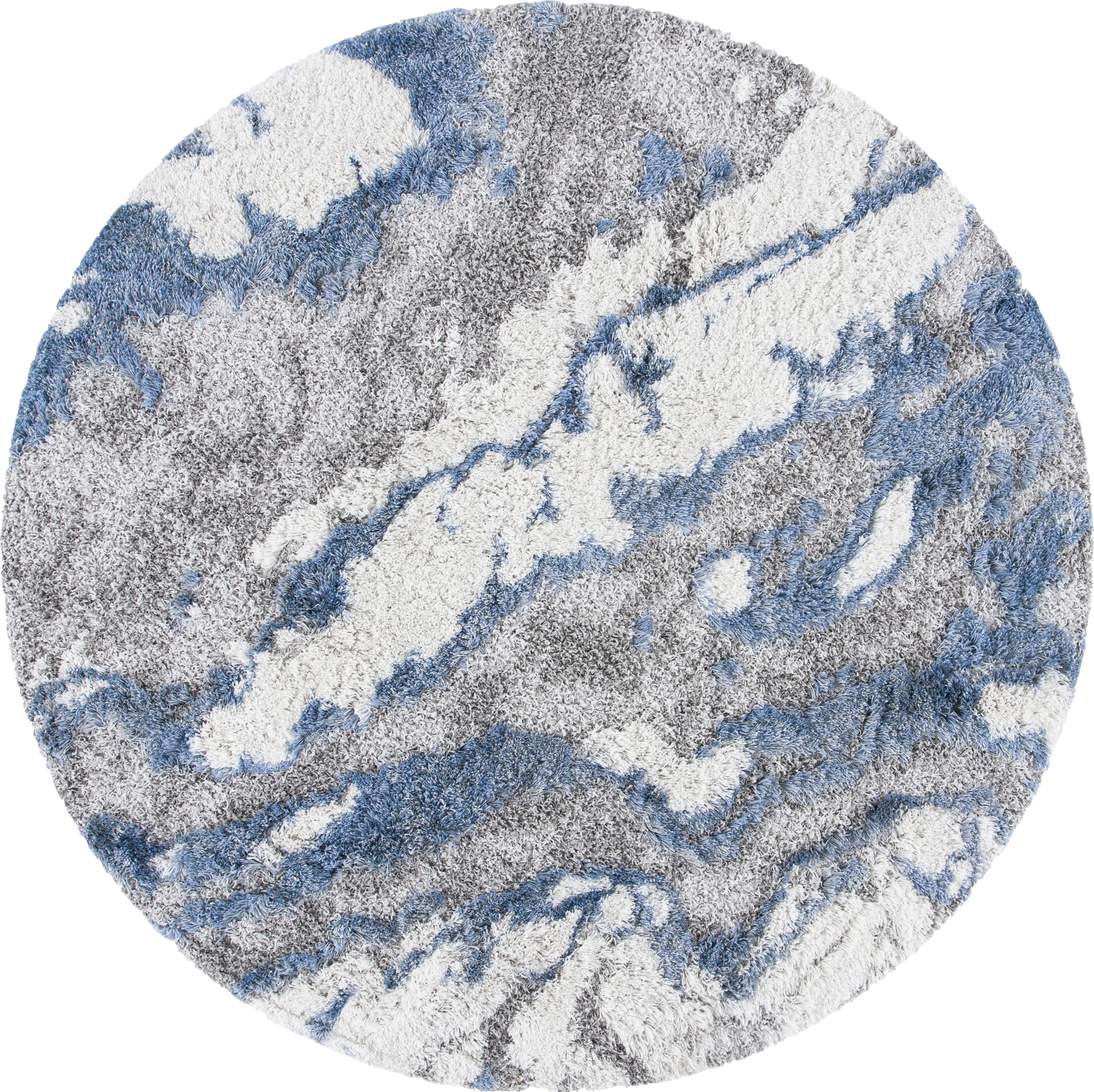 Aquatica Blue 8' Round Rug - Thumbnail - Image 1