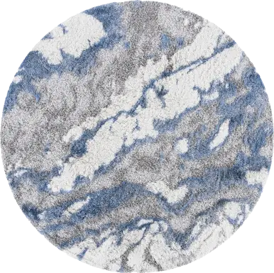 Aquatica Blue 8' Round Rug