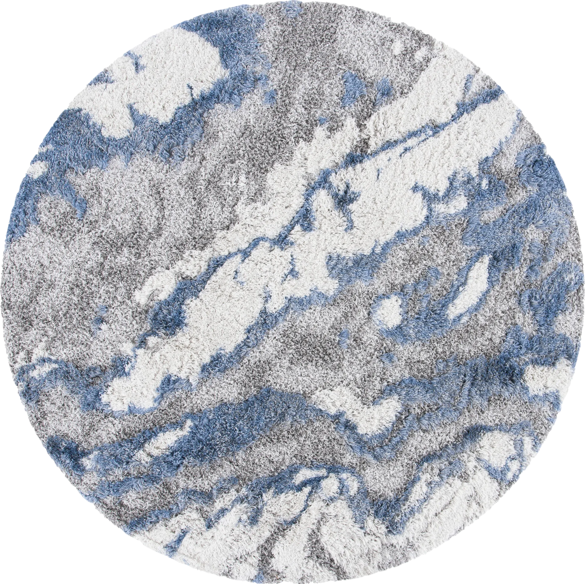 Aquatica Blue 8' Round Rug - Image 1