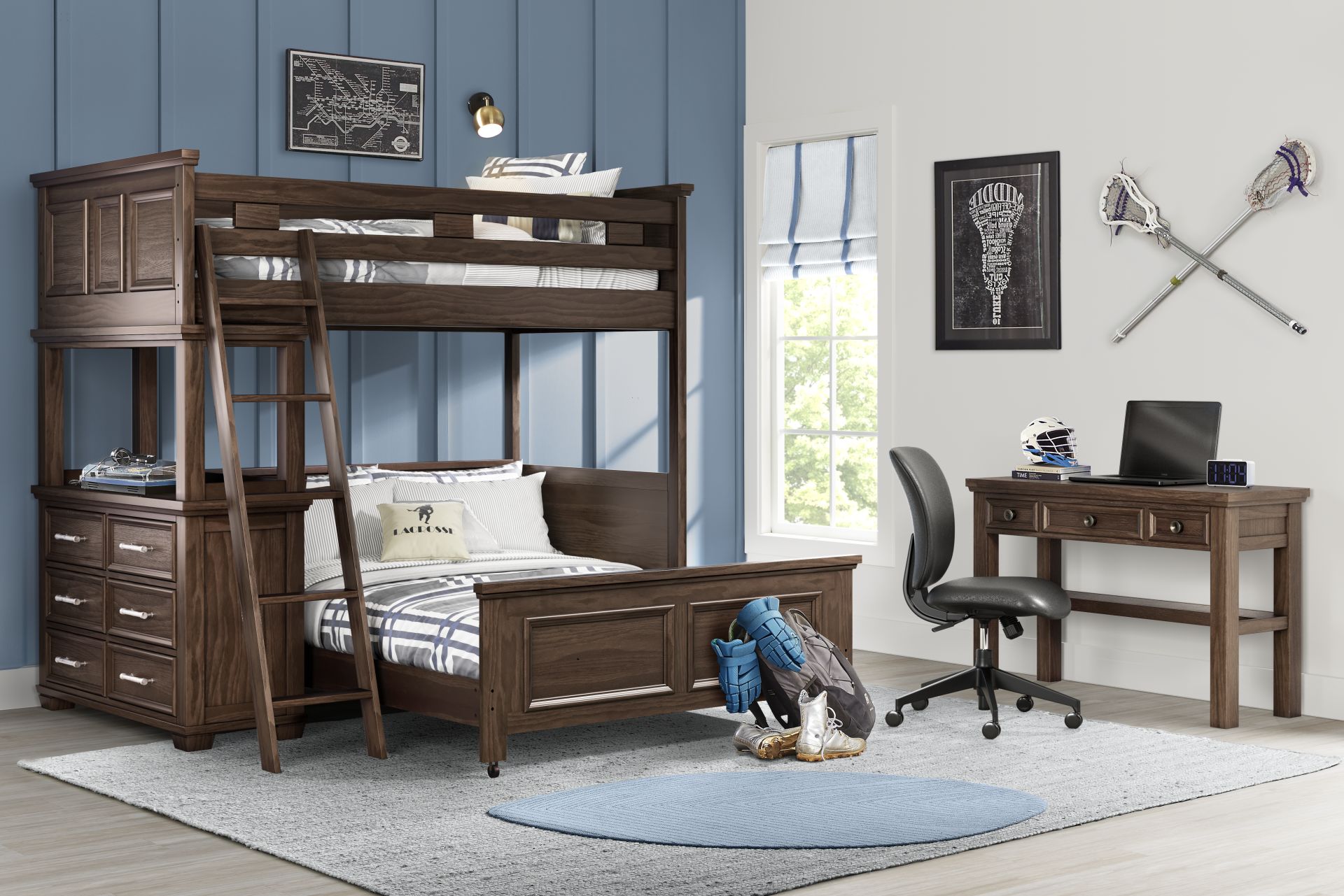 Kids Canyon Lake Java Twin/Full Loft with Dresser - Image 2