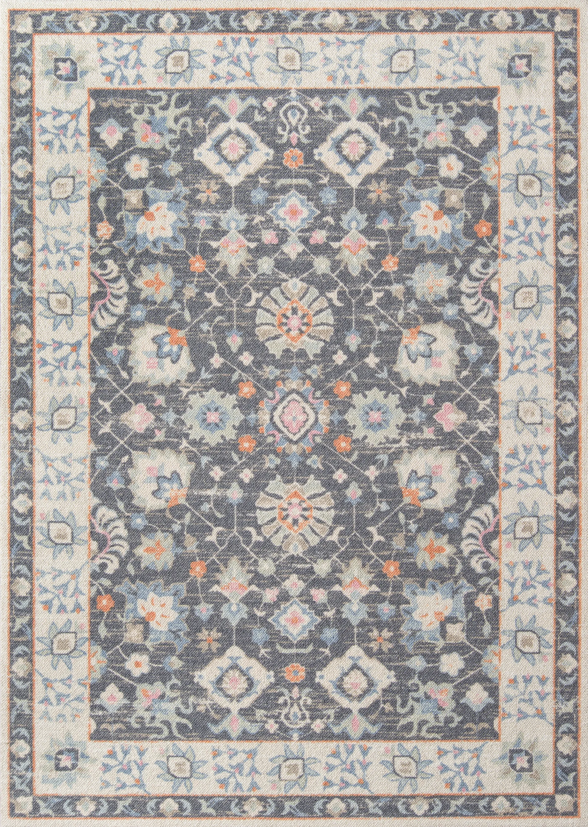 Luma Black 6'6 x 9' Rug - Image 1
