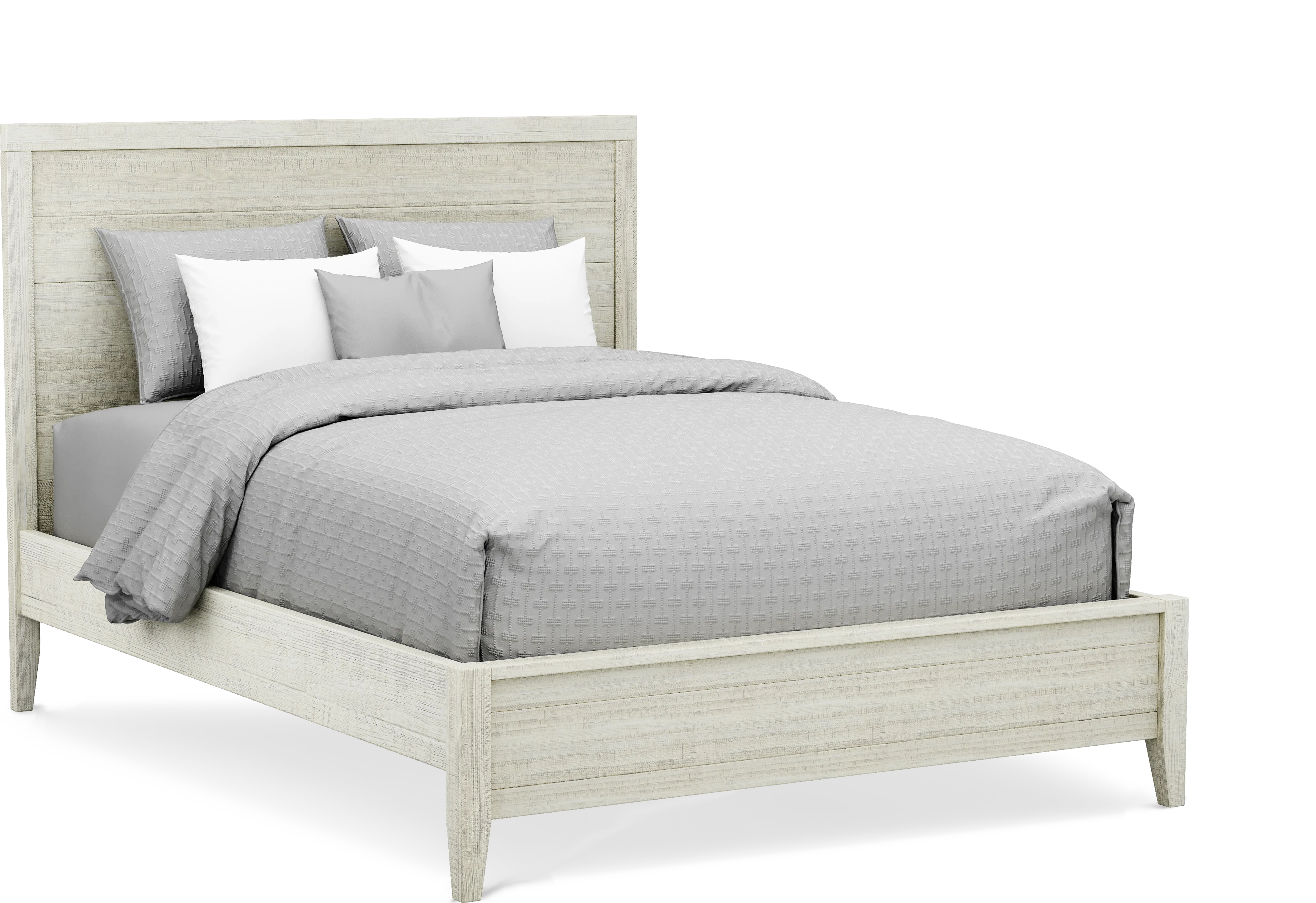 Palm Grove White 7 Pc Queen Panel Bedroom - Thumbnail - Image 2