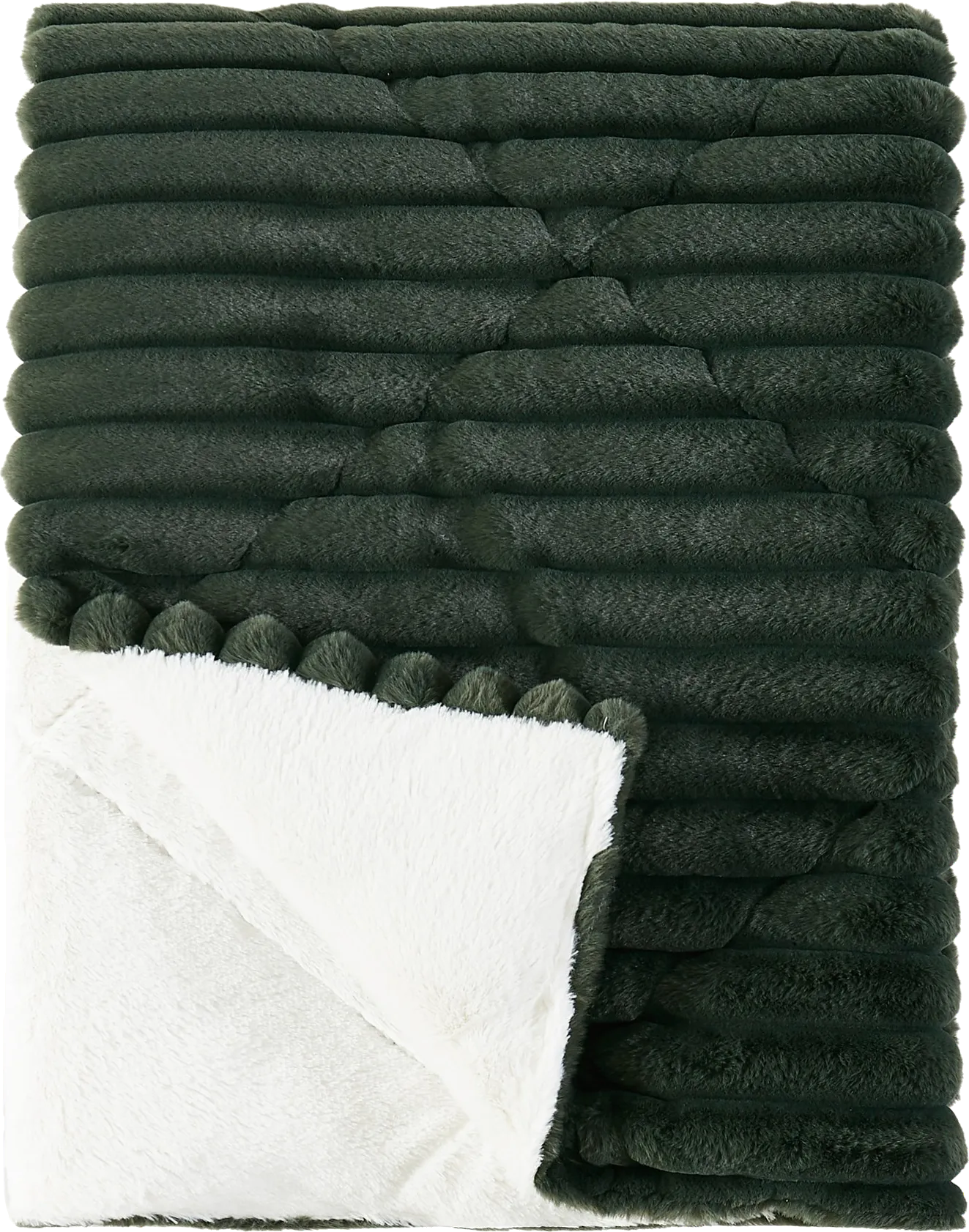 Kids Josip Green Faux Fur Throw - Image 1