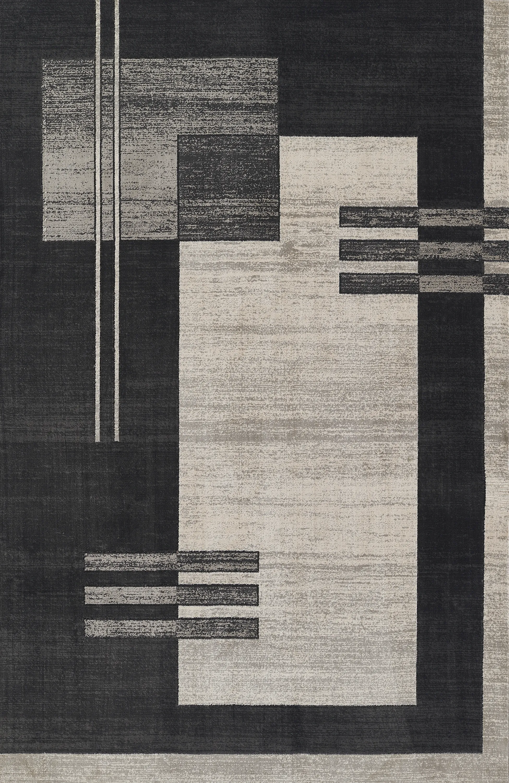 Jenzen Black 5'1 x 7'7 Rug - Thumbnail - Image 1