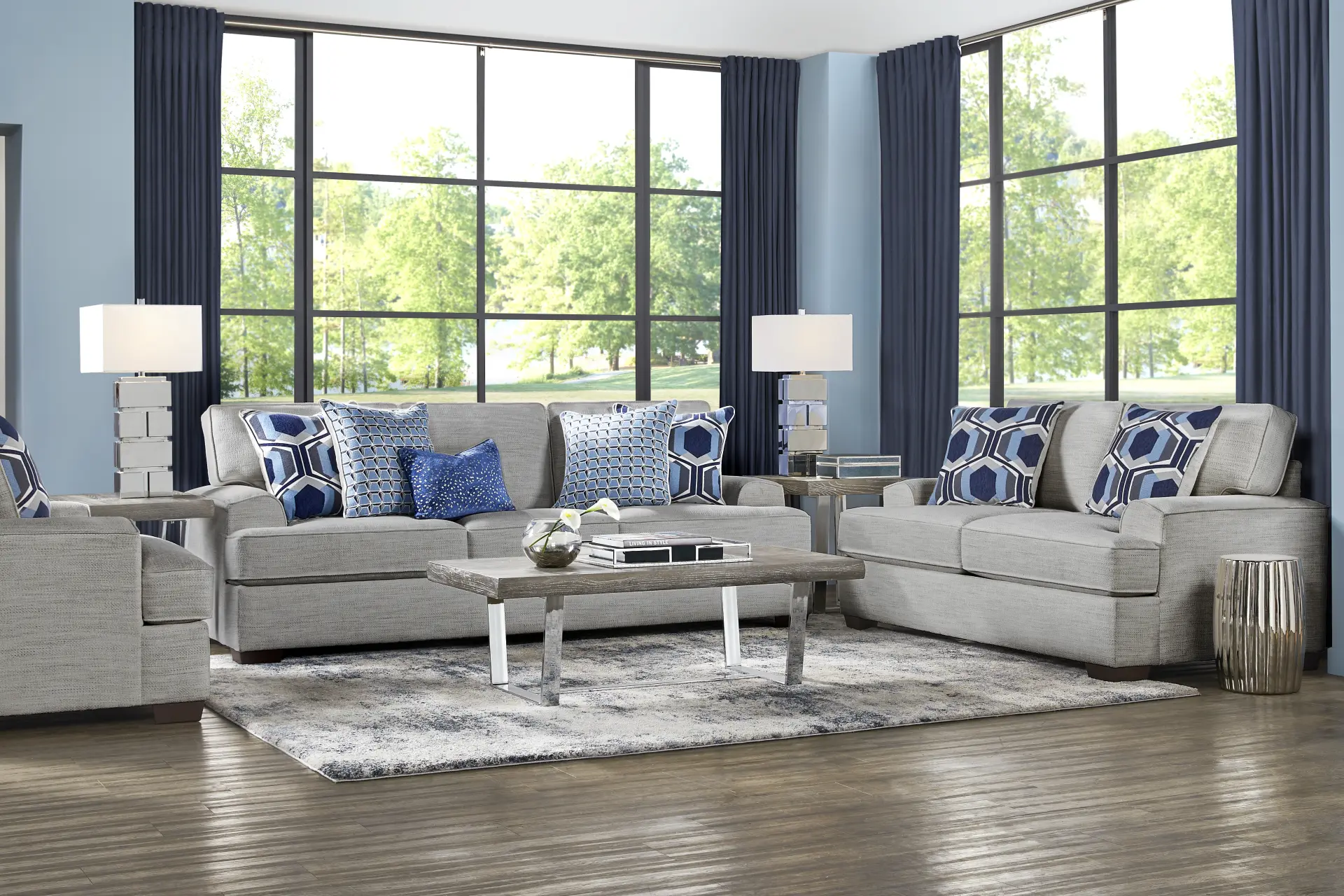Hutchinson Gray 8 Pc Living Room