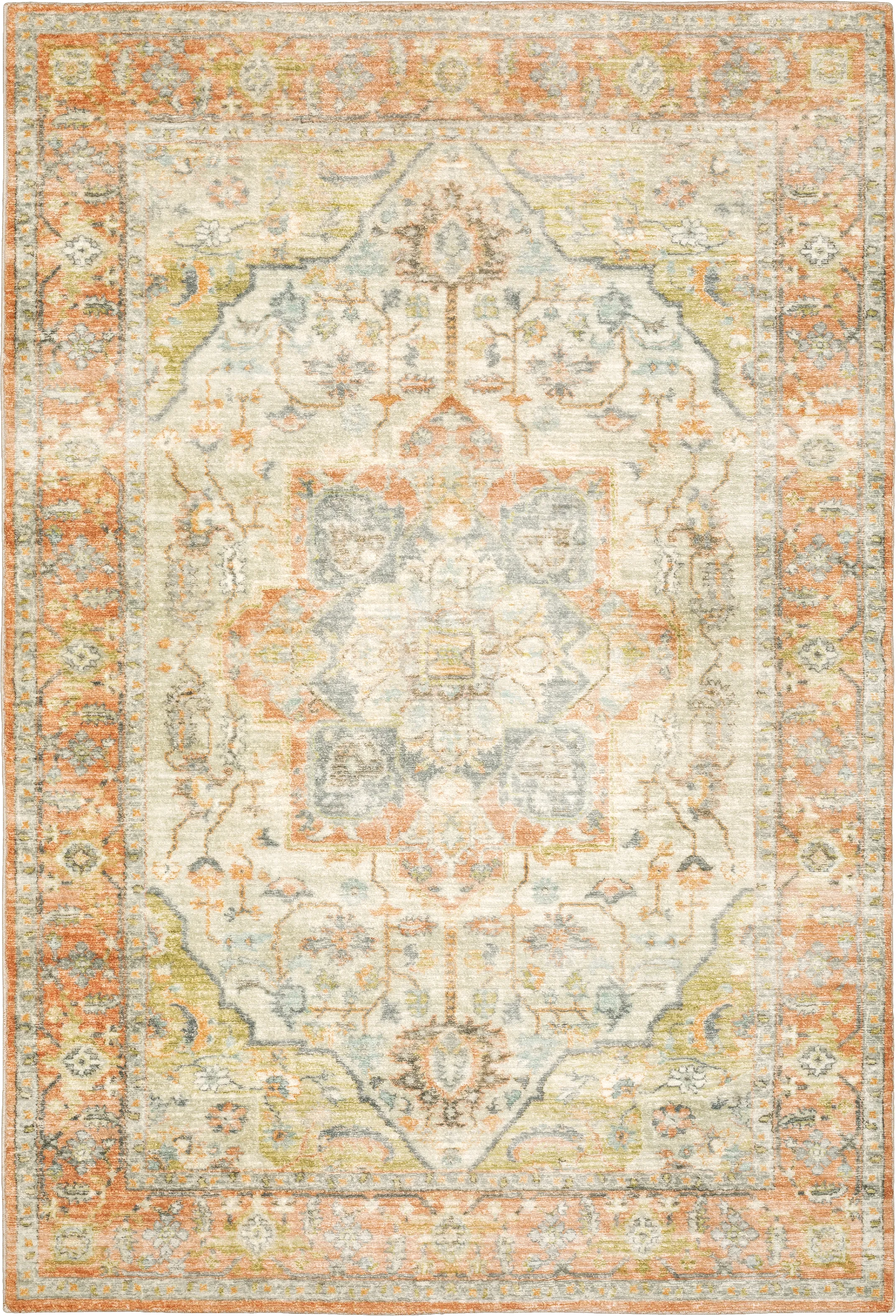 Kids Garden Treasures I Orange 7'5 x 10' Rug