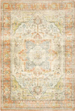 Kids Garden Treasures I Orange 7'5 x 10' Rug