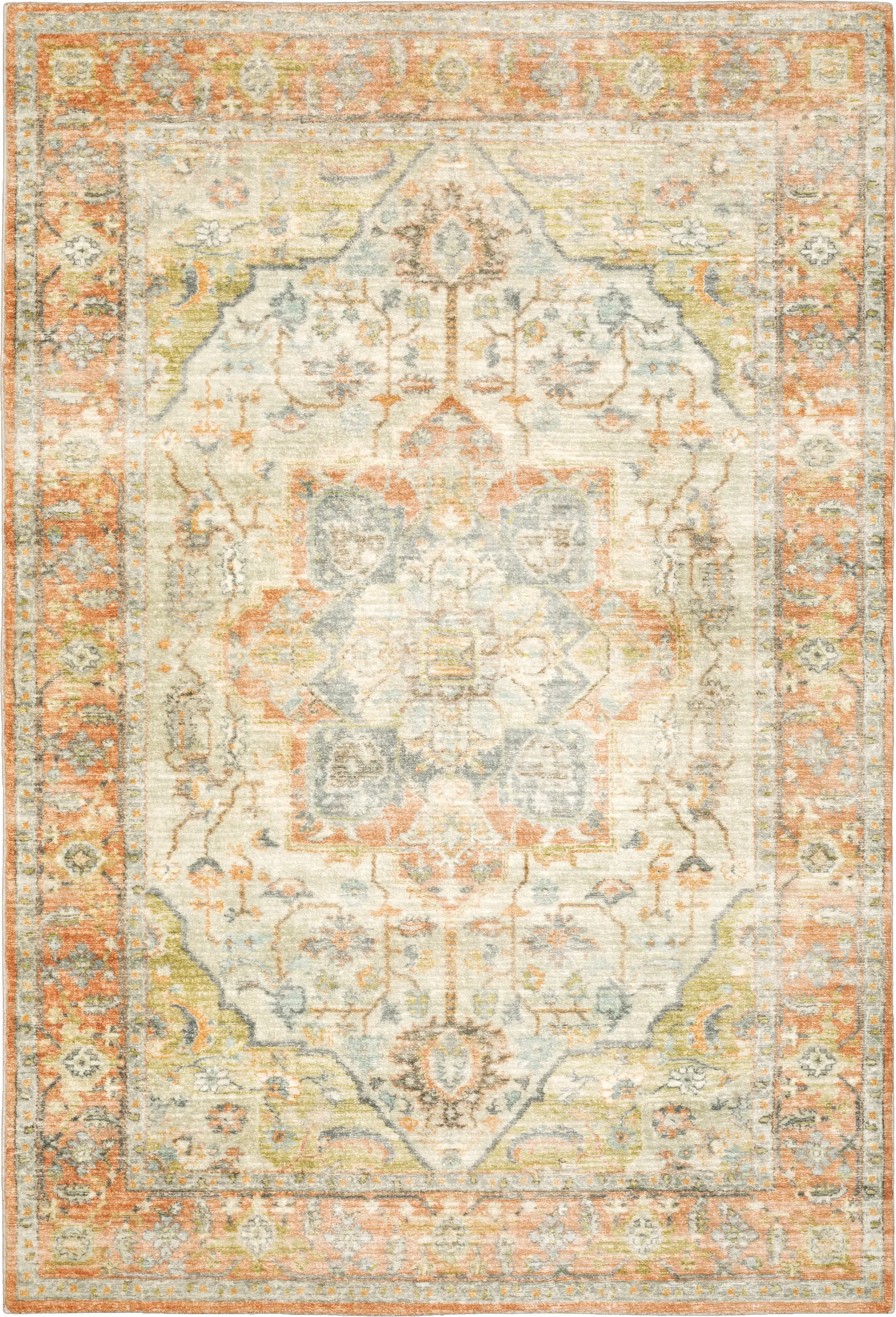 Kids Garden Treasures I Orange 7'5 x 10' Rug