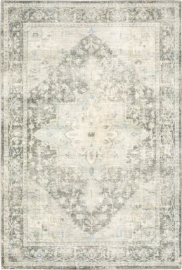 Kids Garden Treasures II Gray 7'5 x 10' Rug