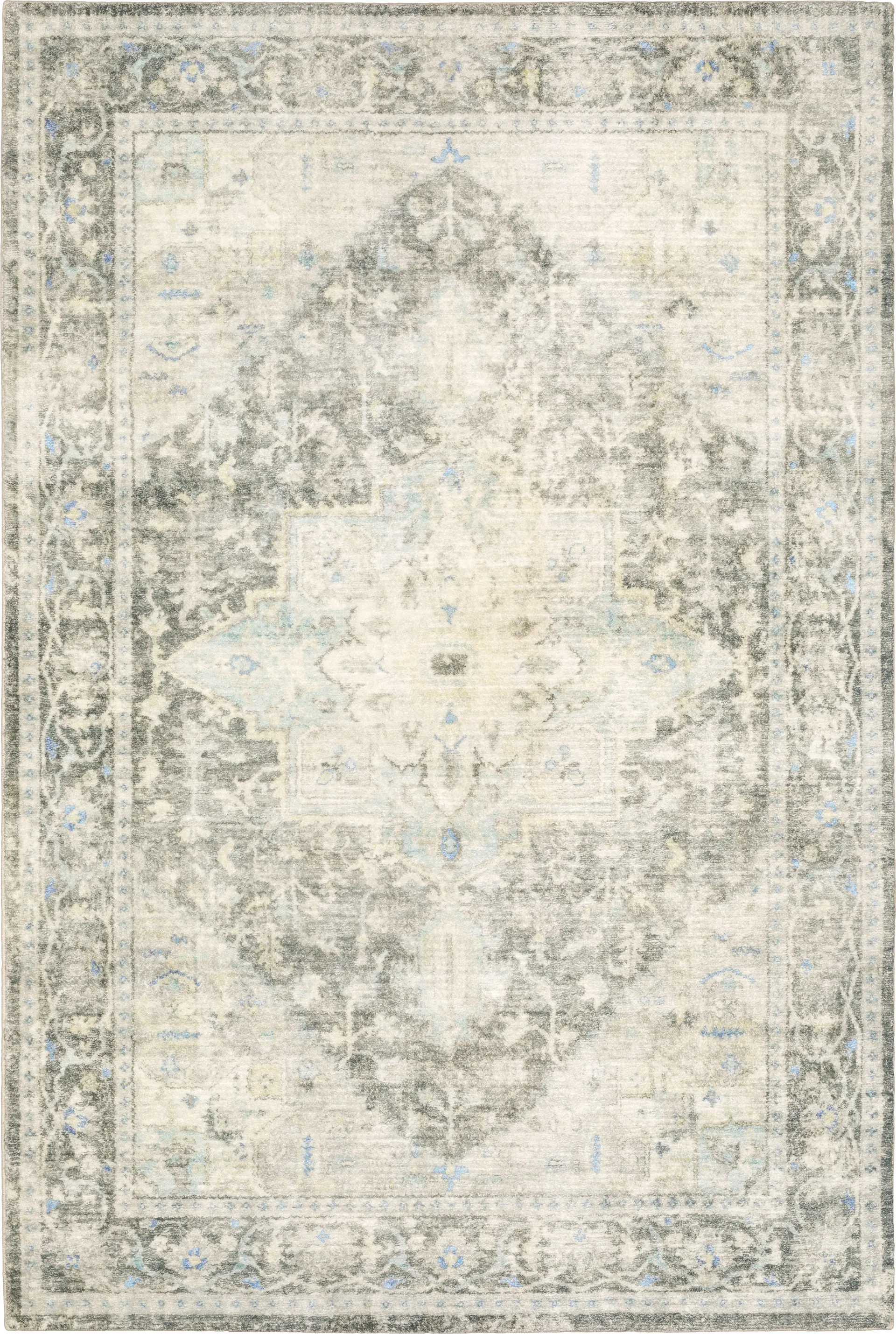 Kids Garden Treasures II Gray 7'5 x 10' Rug - Image 1
