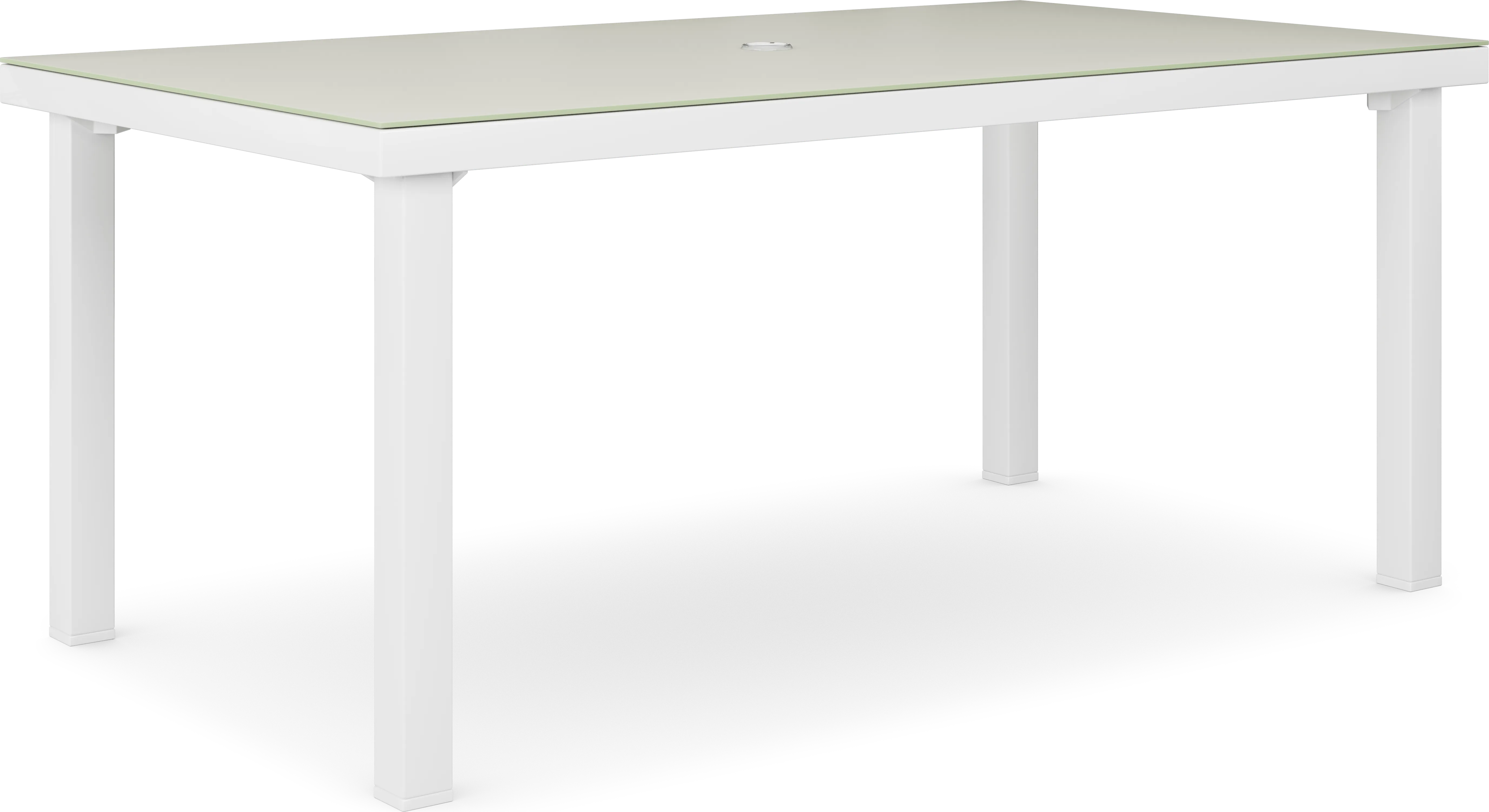 Solana White 5 Pc 70 in. Rectangle Outdoor Dining Set - Thumbnail - Image 3