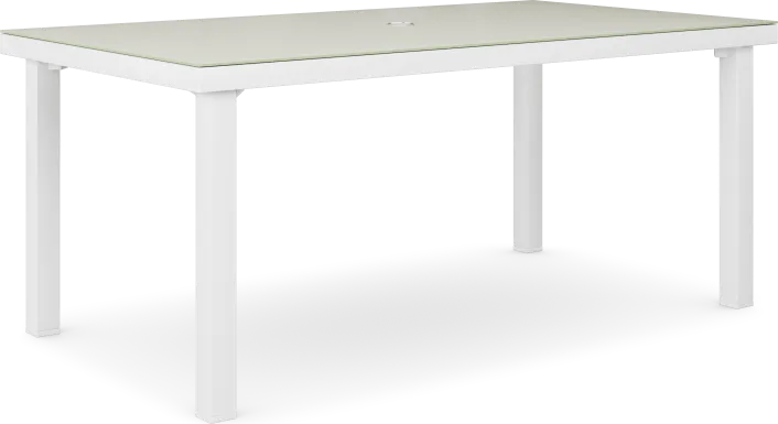 Solana White 70 in. Rectangle Outdoor Dining Table