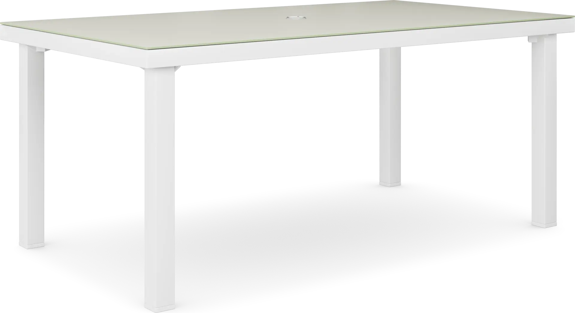 Solana White 70 in. Rectangle Outdoor Dining Table