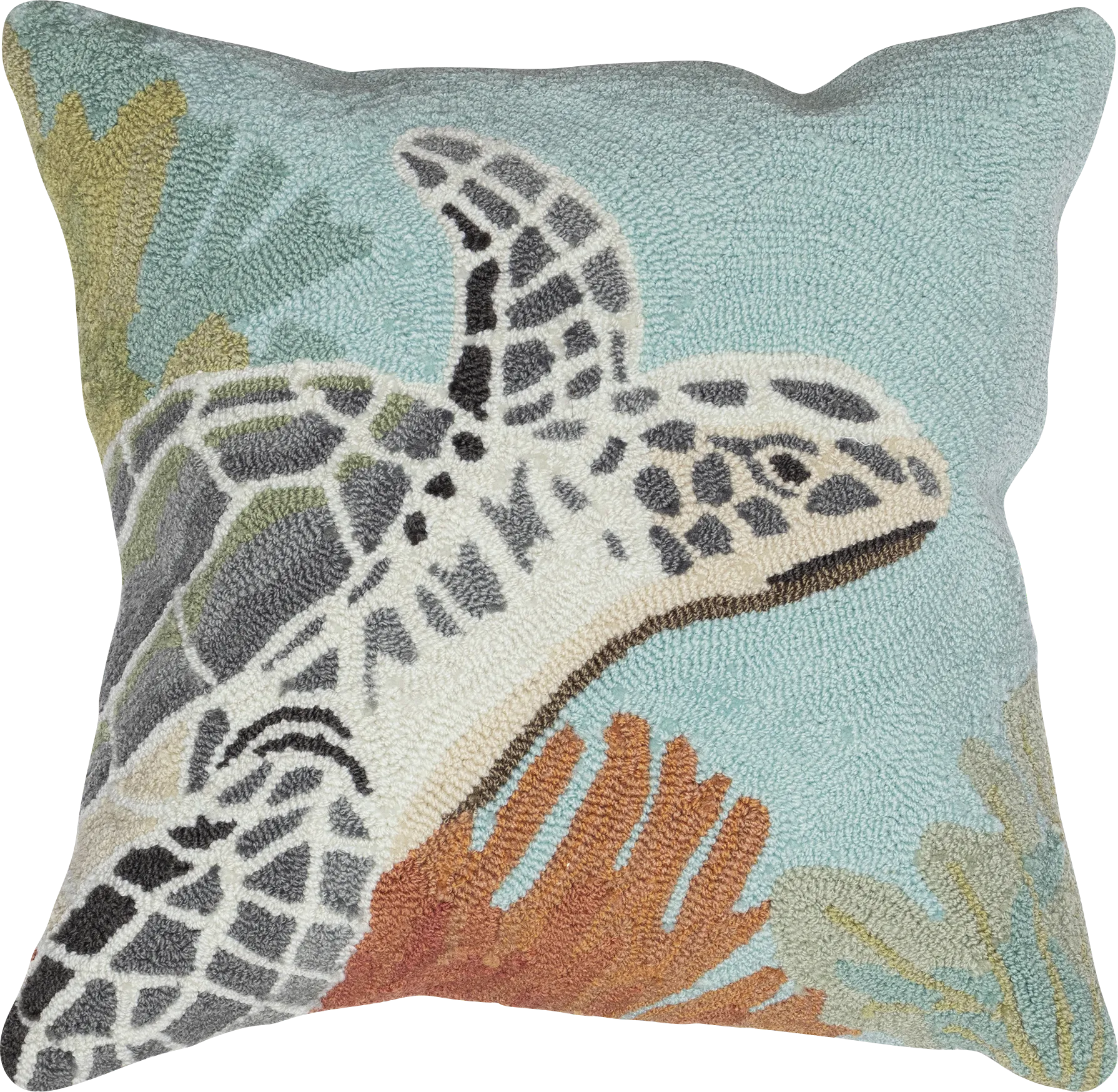 Oceanfront Blue Indoor/Outdoor Accent Pillow - Thumbnail - Image 1