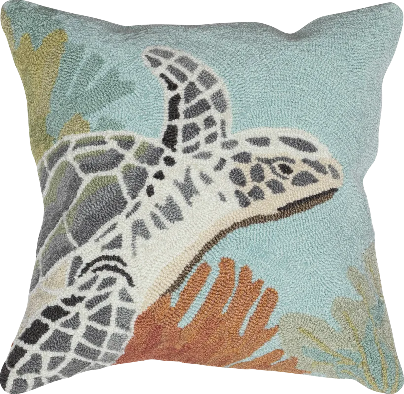 Oceanfront Blue Indoor/Outdoor Accent Pillow