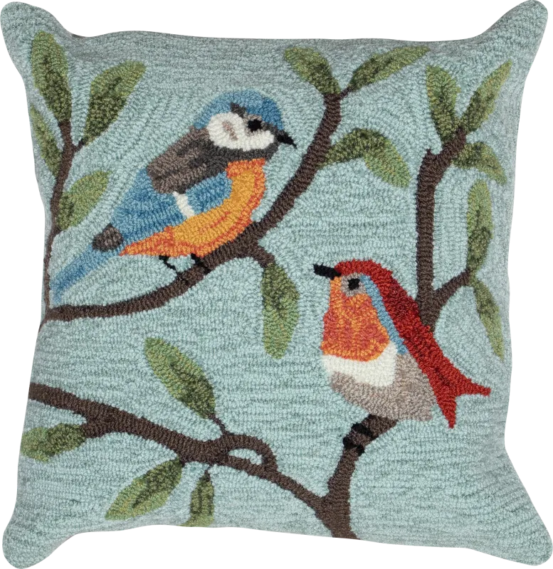 Tulippaw Aqua Indoor/Outdoor Accent Pillow
