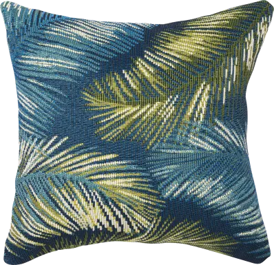 Frond Coast Navy Indoor/Outdoor Accent Pillow