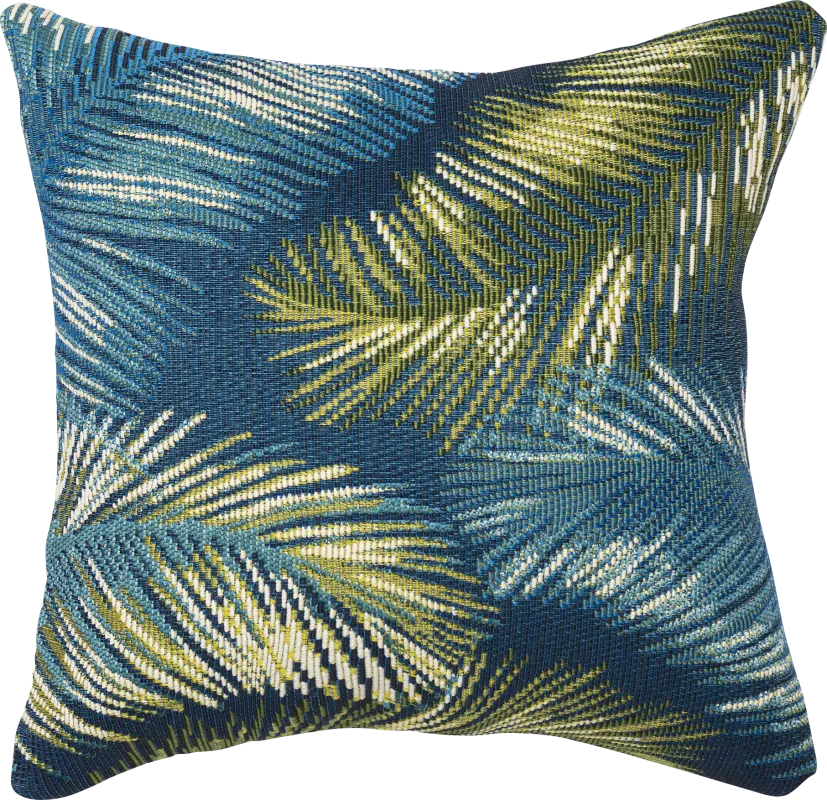 Frond Coast Navy Indoor/Outdoor Accent Pillow