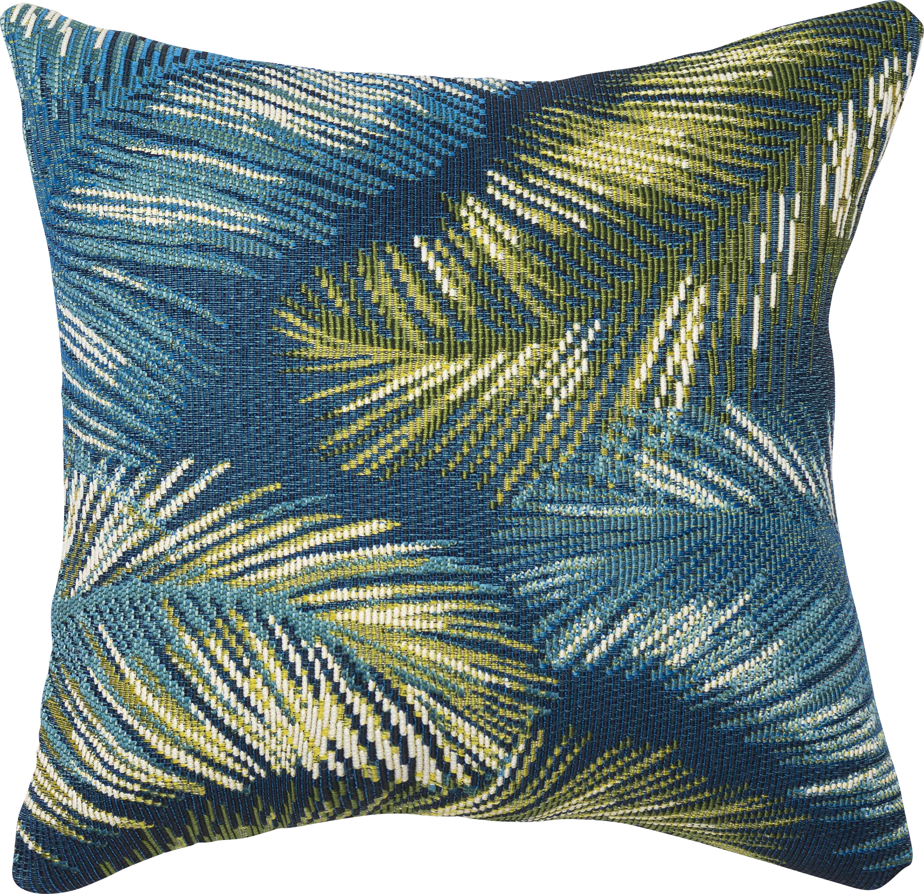 Frond Coast Navy Indoor/Outdoor Accent Pillow - Image 1
