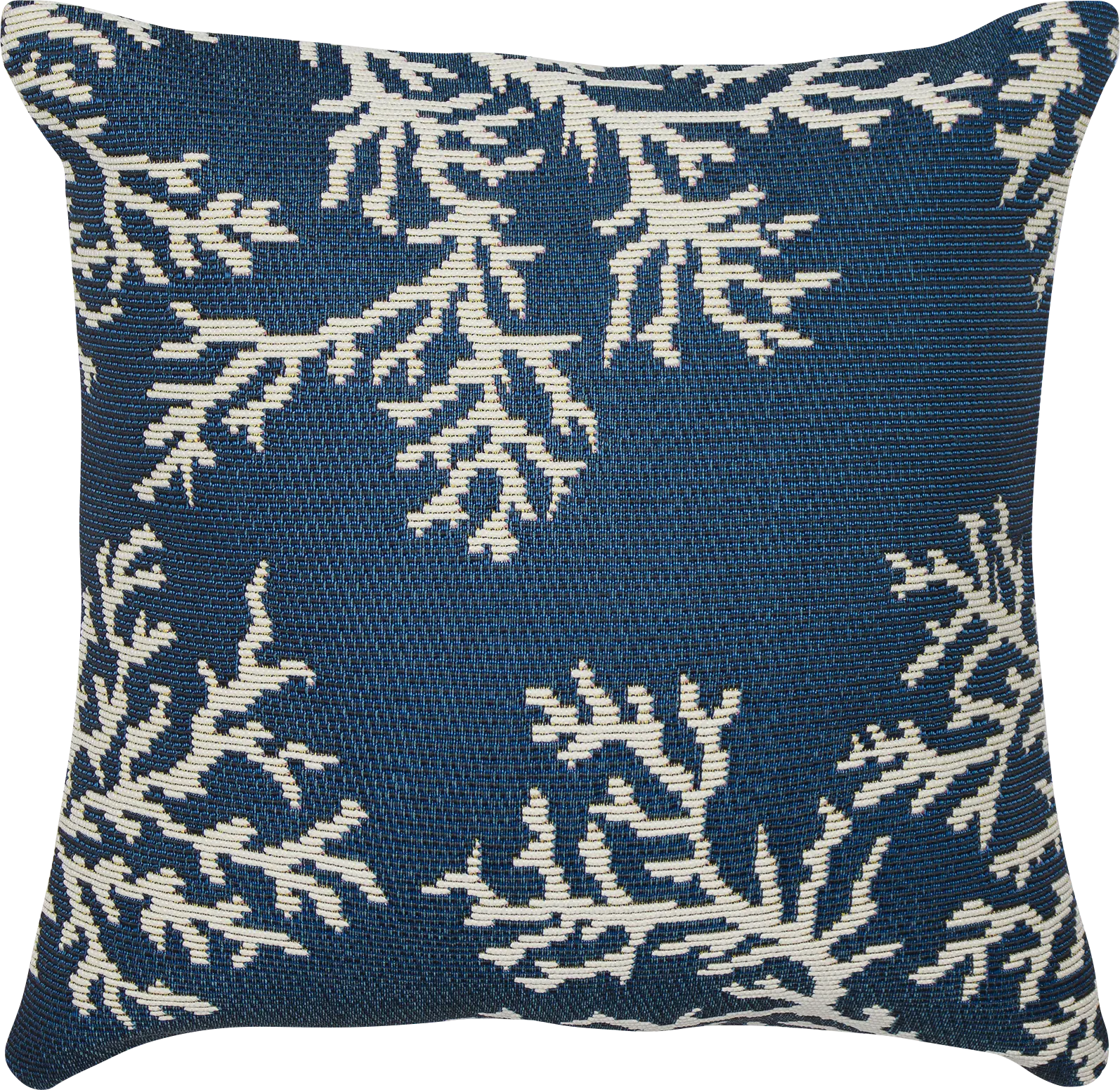 Coral Blossom Navy Indoor/Outdoor Accent Pillow