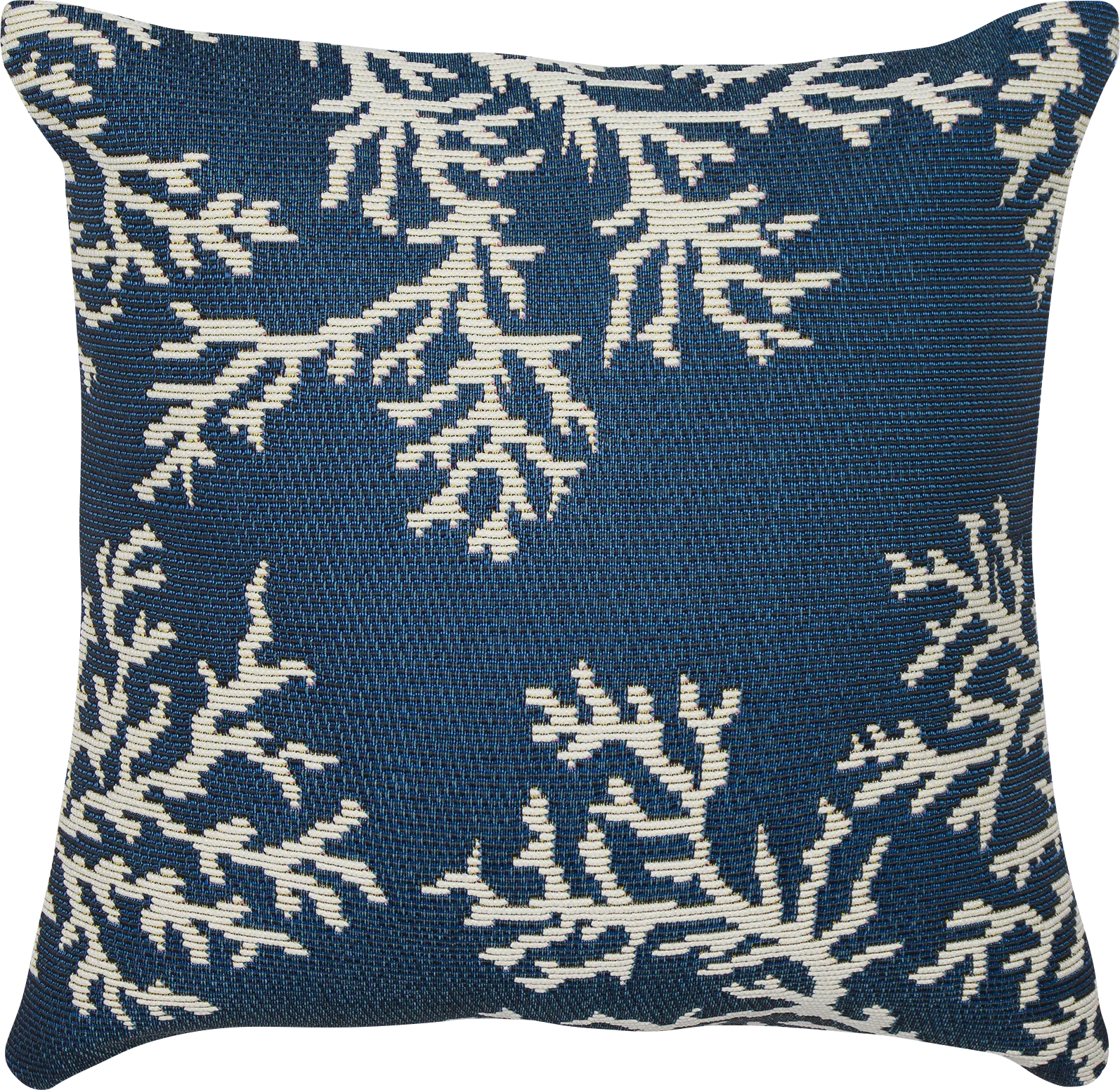 Coral Blossom Navy Indoor/Outdoor Accent Pillow - Image 1