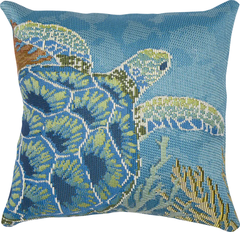 Harmony Bay Blue Indoor/Outdoor Accent Pillow