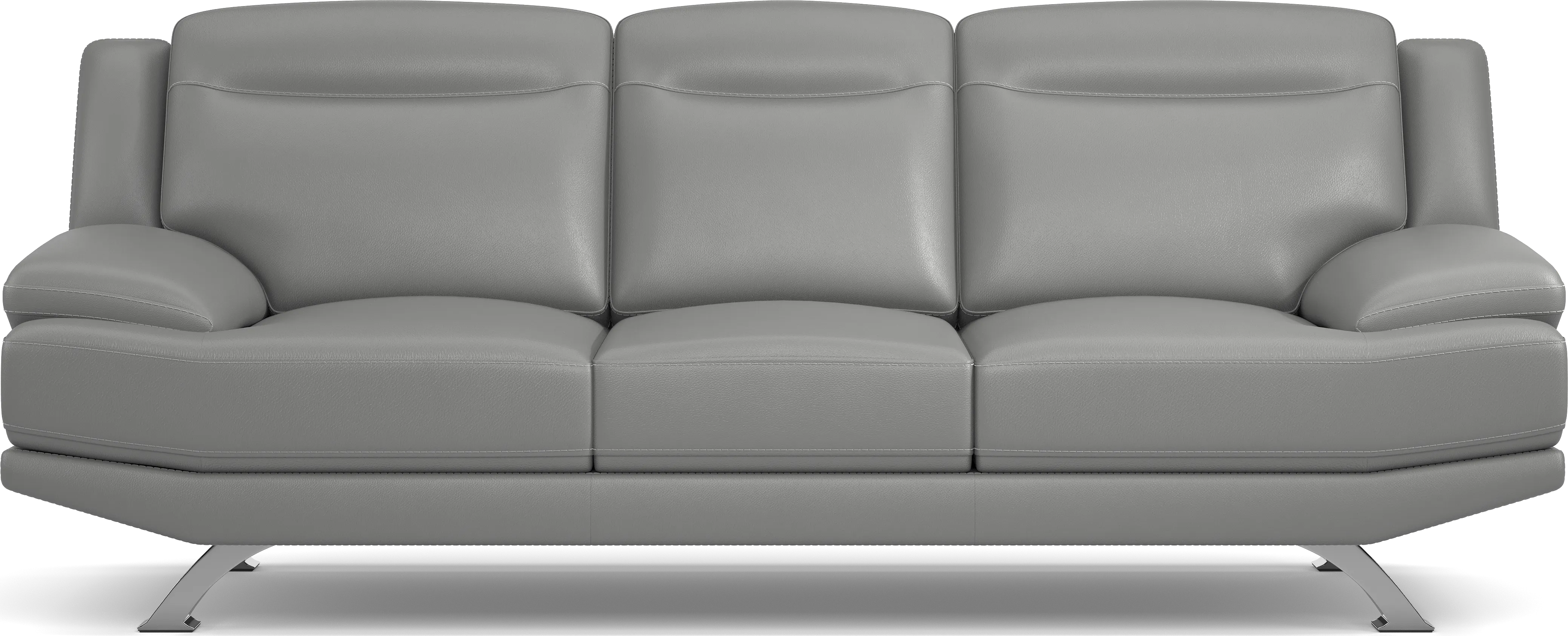 Zamora Gray Leather 3 Pc Living Room - Thumbnail - Image 2