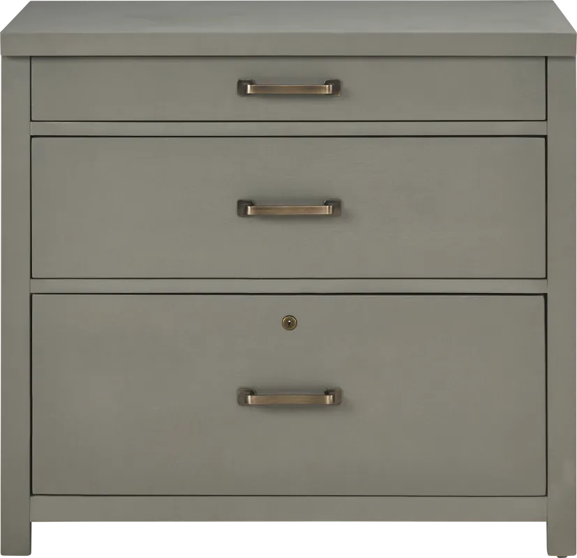 Planefield Gray File Cabinet