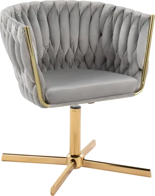 Sutcliff Silver Swivel Accent Chair