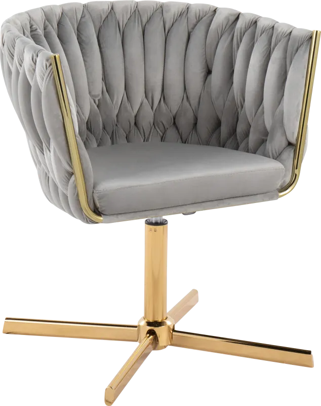 Sutcliff Silver Swivel Accent Chair
