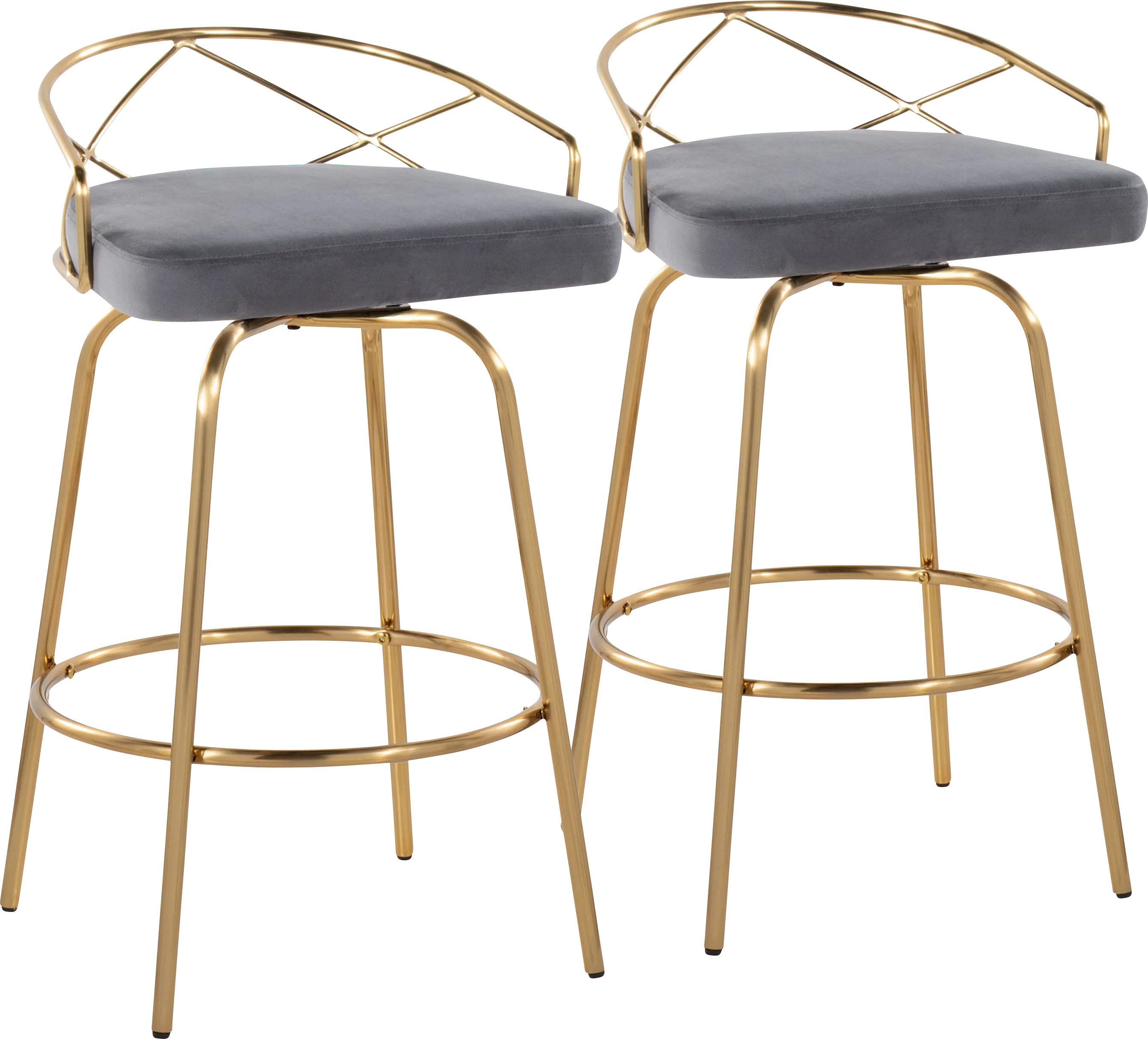 Ravensburg I Gray Counter Height Stool, Set of 2 - Thumbnail - Image 1