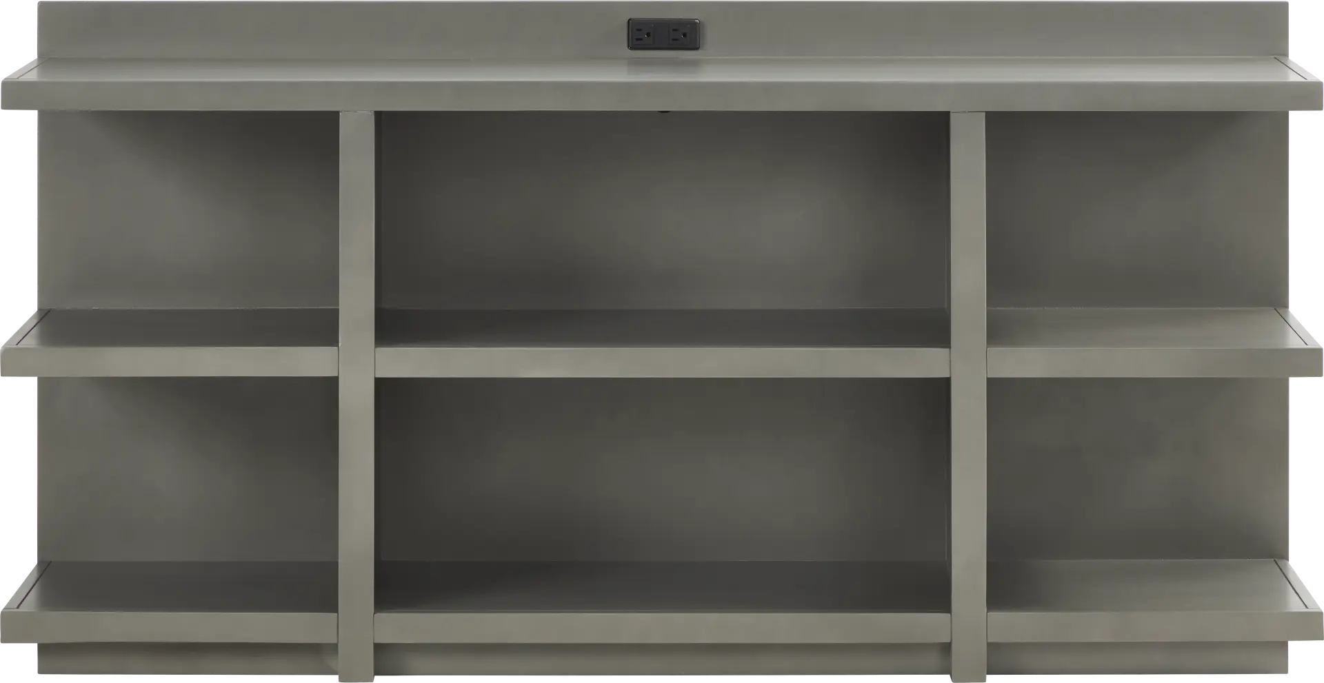 Planefield Gray Open Credenza
