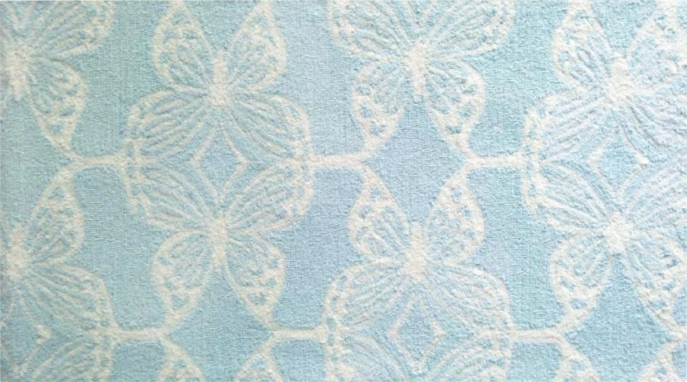 Kids Flickering Butterfly Aqua 2'8 x 4'8 Rug - Thumbnail - Image 1