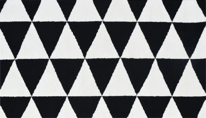 Kids Mod Mood Black/White 2'8 x 4'8 Rug