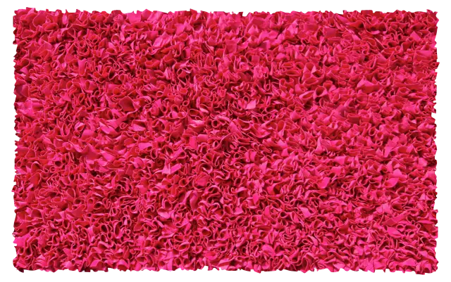 Fuzzy Crochet Rug Fuzzy Clouds Raspberry Red Rugs | Rooms to Go