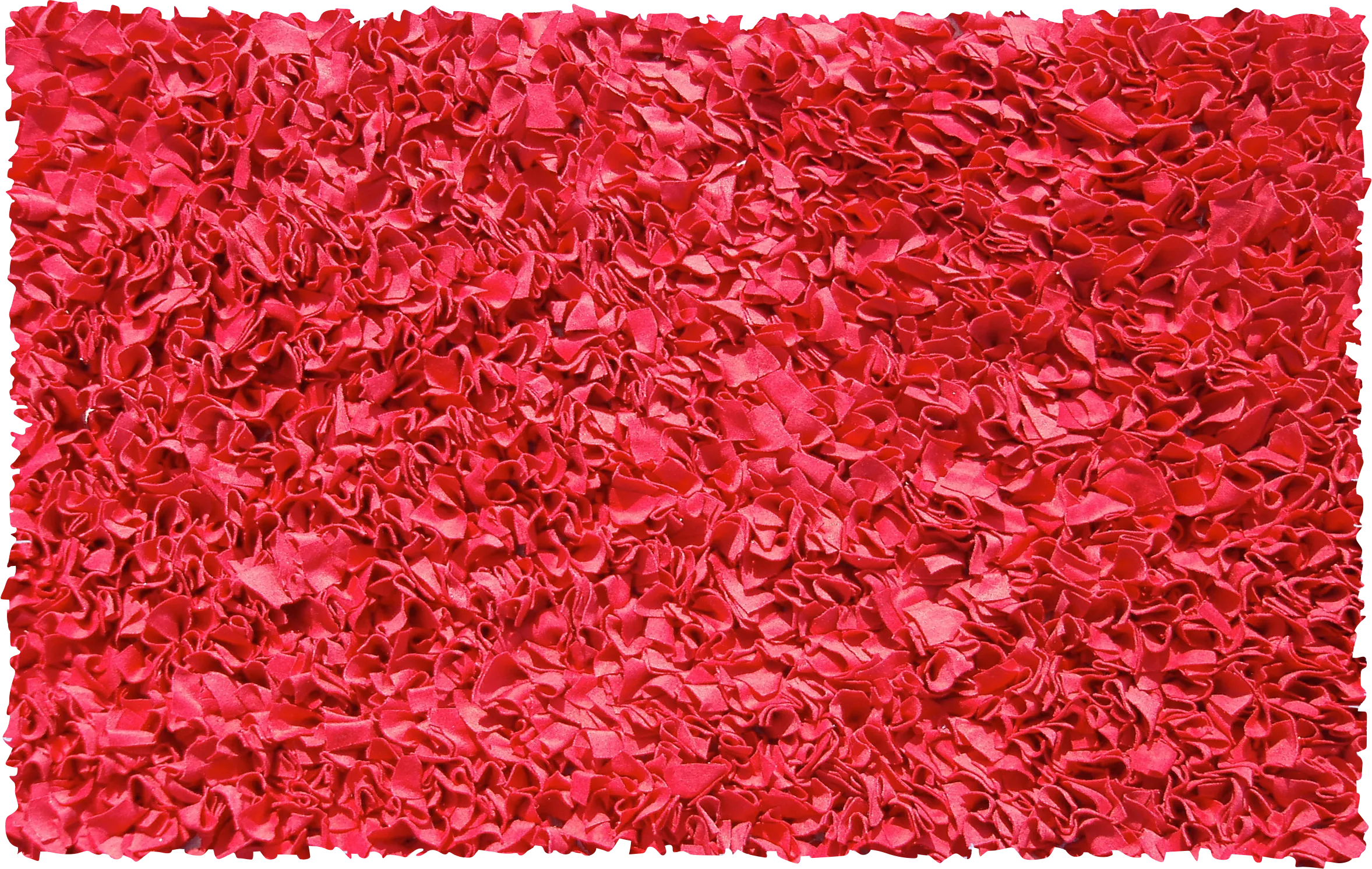 Kids Fuzzy Clouds Red 4'7 x 7'7 Rug - Thumbnail - Image 1