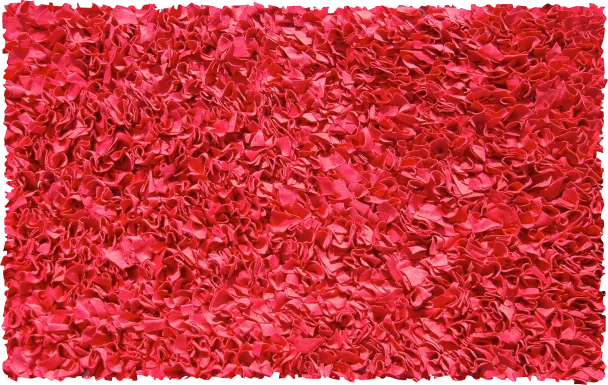 Kids Fuzzy Clouds Red 2'8 x 4'8 Rug