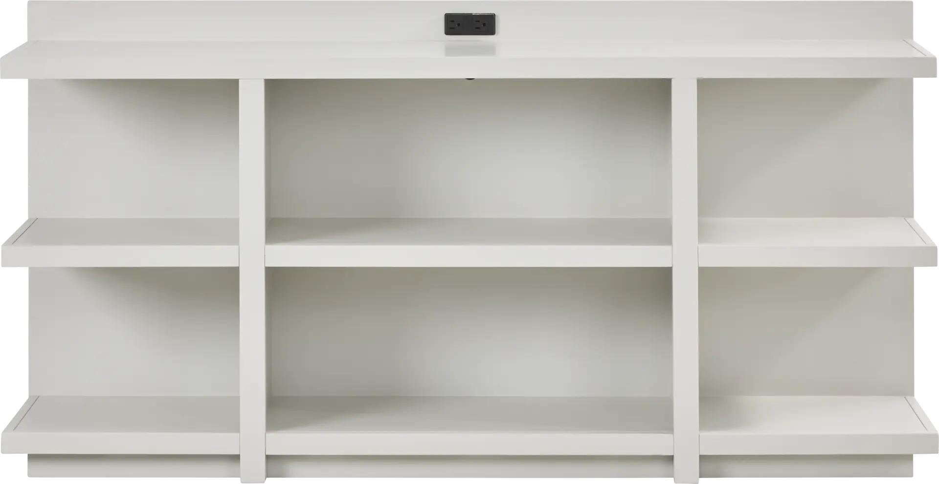 Planefield White Open Credenza