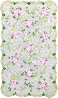 Kids Rose Garden Green 2'8 x 4'8 Rug