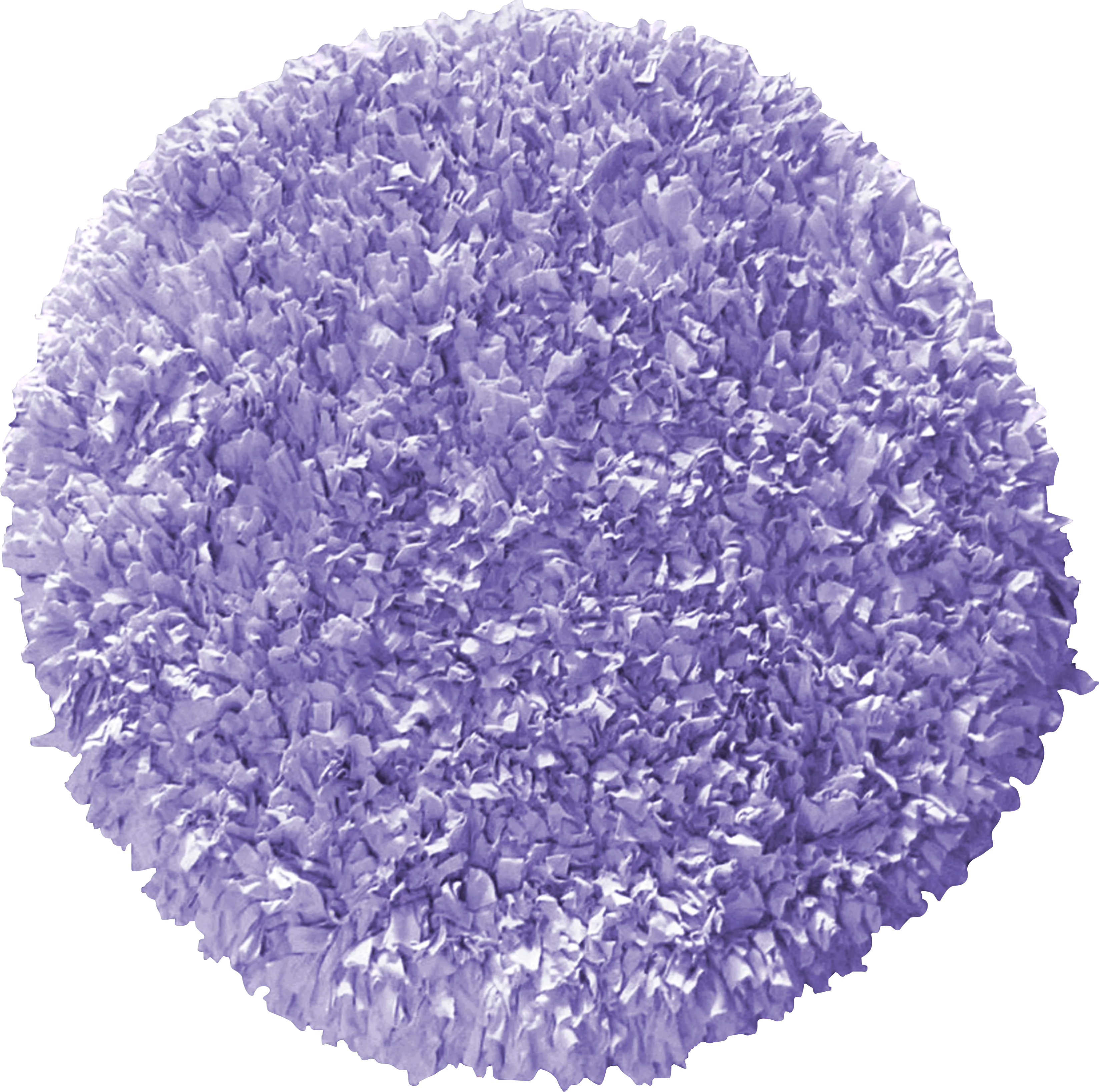 Kids Fuzzy Clouds Lavender 4' Round Rug - Thumbnail - Image 1